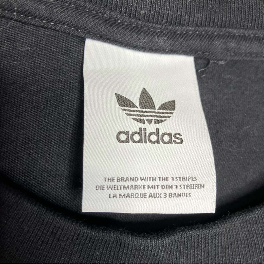 Adidas repeat trefoil logo long sleeve t-shirt black mens medium/large casual - Picture 4 of 10